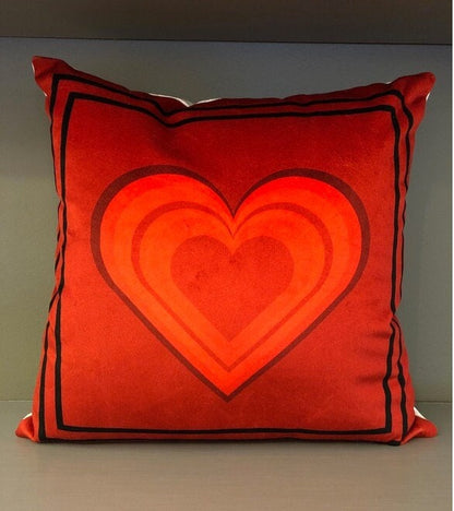 Handmade Red Velvet Heart Pillow