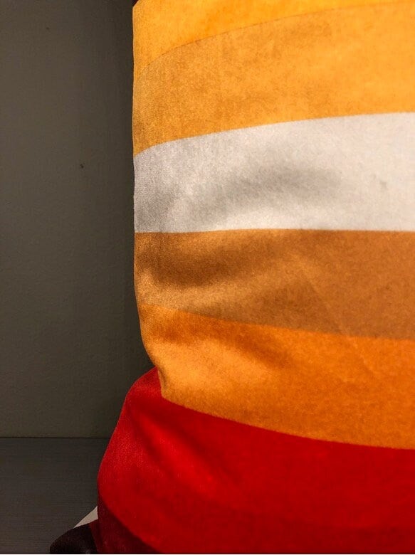 Contemporary Multi-Colored Striped Pillow