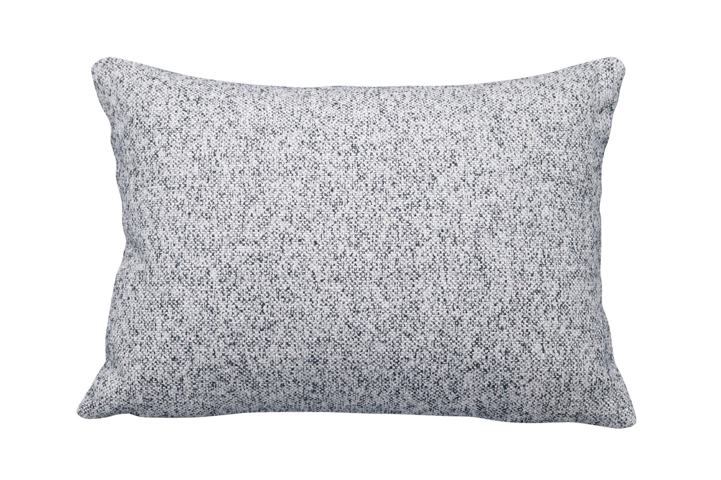 Handmade artisan lumber pillow gray wool with white Naugahyde stripe