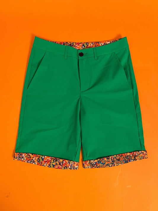 Chino summer pants 100% cotton with “Bruce Mishell” Art work contrast