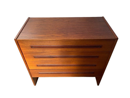 Mid-Century Modern Teak dresser with 4 drawers 1960's
