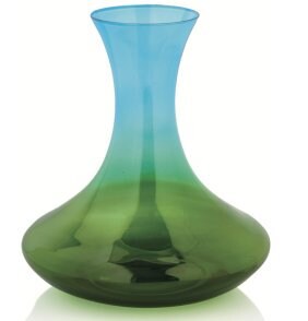 Murano Style Multi-Color Green to Blue Decanter by Zecchin