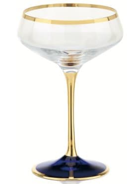 Murano Style Multi-Color Aria Champagne Glasses by Zecchin Set of (2)