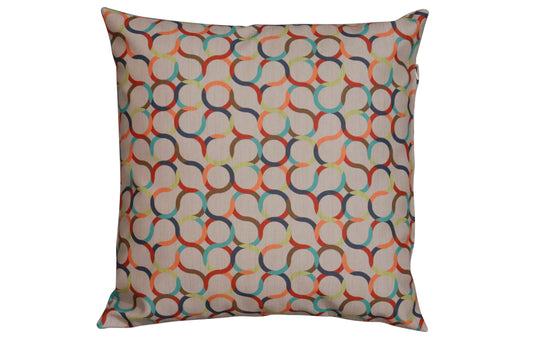 Mid century Retro made to order multicolored geometric pillows made out of vinyl. 18x18” inches