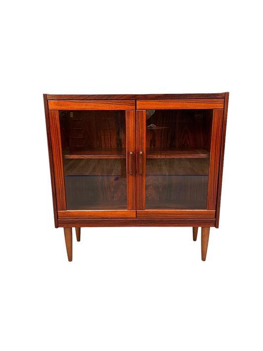 Mid-Century Rosewood Glass Cabinet
