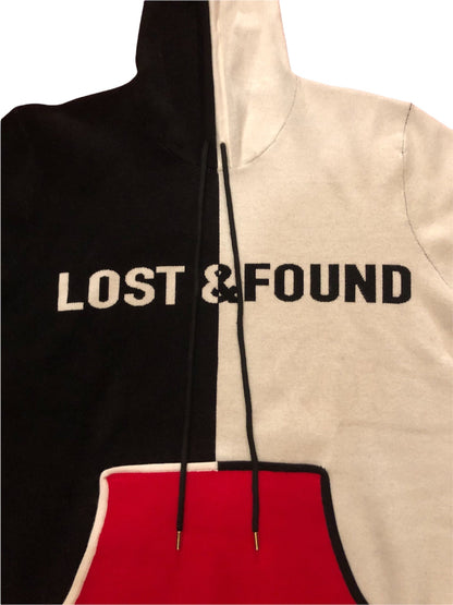 Lost and Found Black & White hoodie sweater with pockets 100% cotton. NOT AVAILABLE BACKORDER