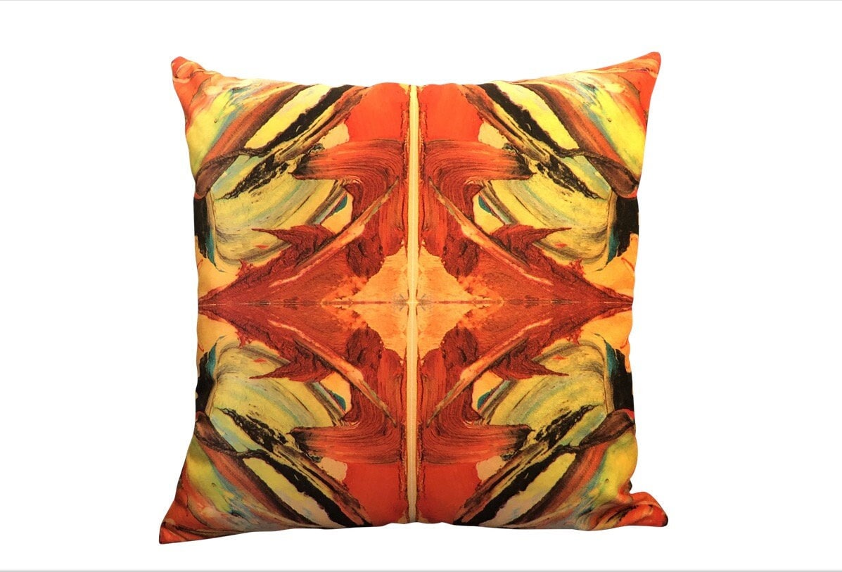 Bruce Mishell Collection Velvet & Vinyl Pillow