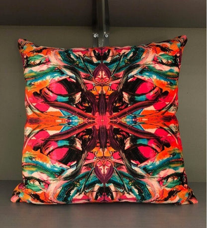 Bruce Mishell Contemporary Kaleidoscope Velvet Pillow