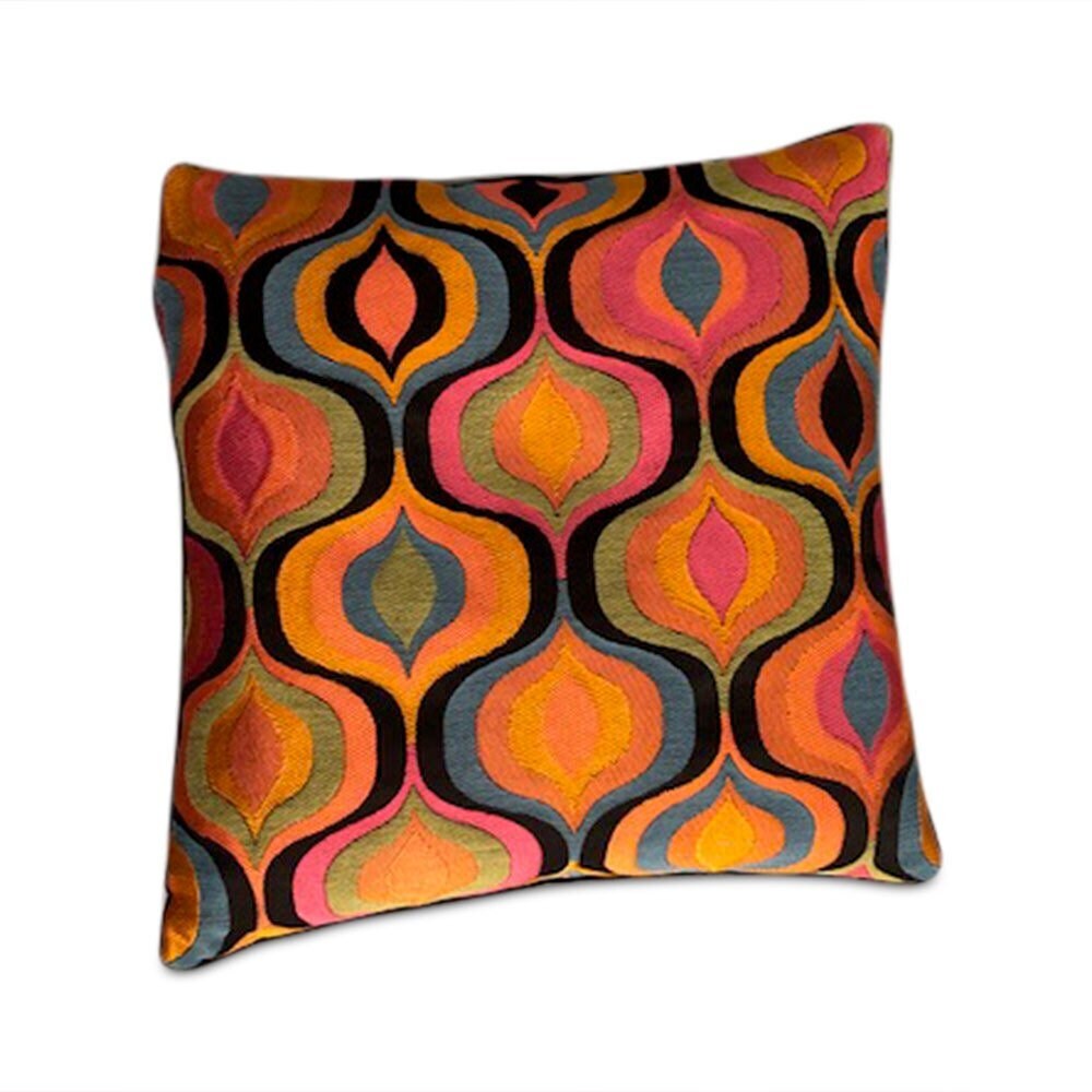 Handmade square Multicolored paisley v pillow 16” x 16” inches come with feather down insert.