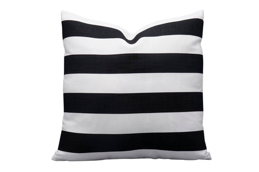 handmade artisan Black & White linen pillow 16 x 16” inches