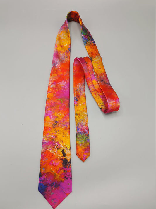 Hand Made 100% Silk Neck Tie Print by Bruce Mishell