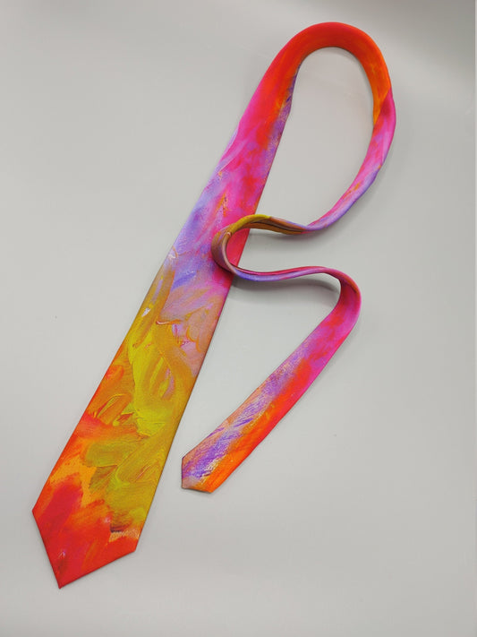 Hand Made 100% Silk Neck Tie Print by Bruce Mishell