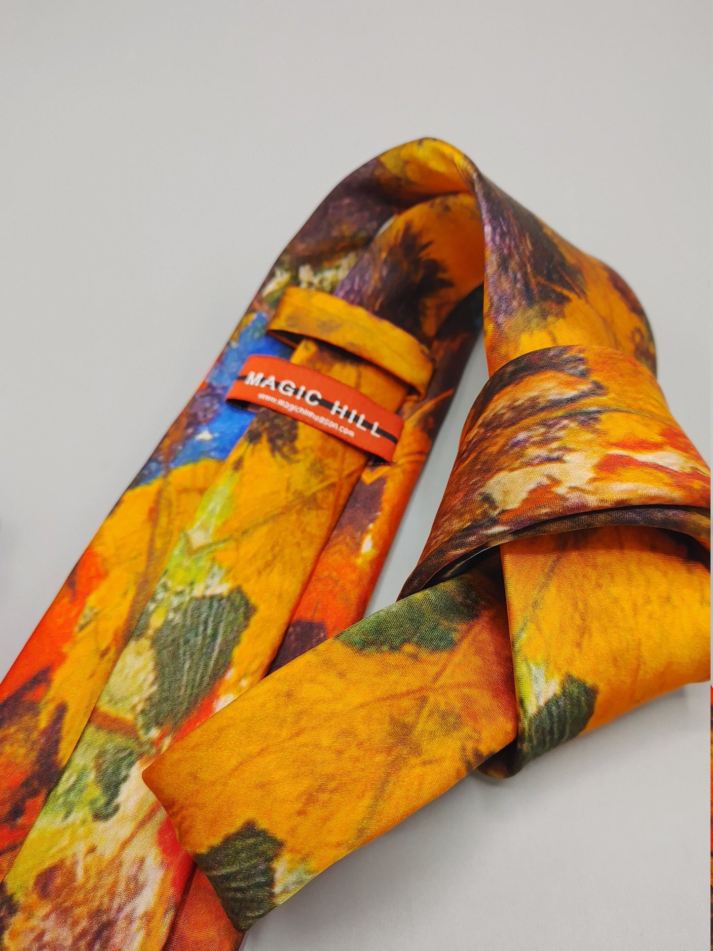 Hand Made 100% Silk Tie, Print by Bruce Mishell