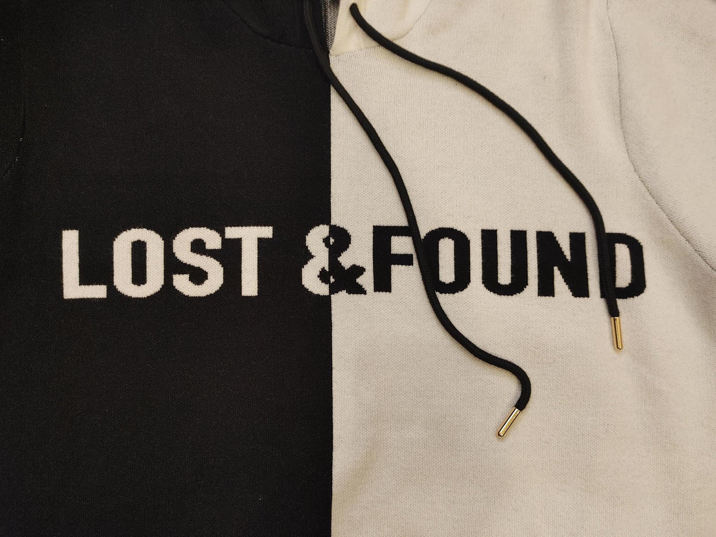 100% Cotton &quot;Lost & Found&quot; Custom Sweater Hoodie.