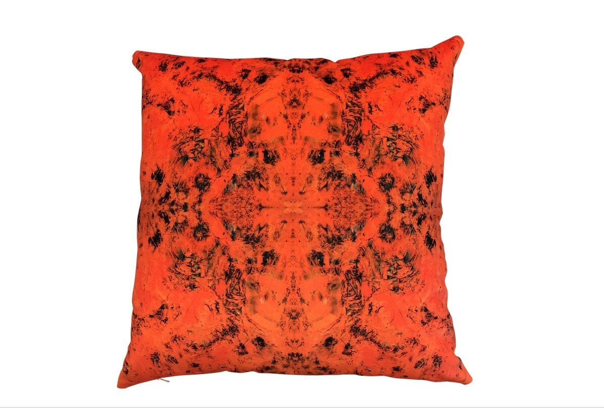 Bruce Mishell Collection Velvet & Vinyl Pillow