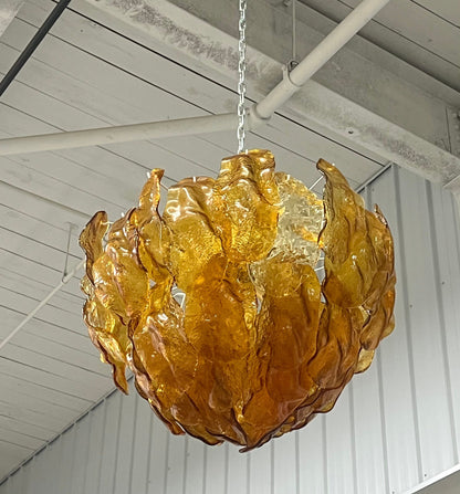 Mid-Century italien Amber Chandalier 1960&#39;s