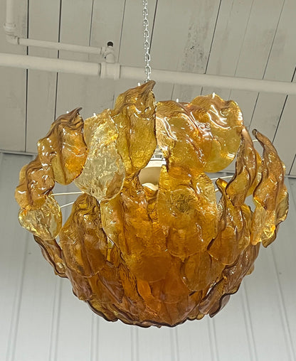 Mid-Century italien Amber Chandalier 1960&#39;s