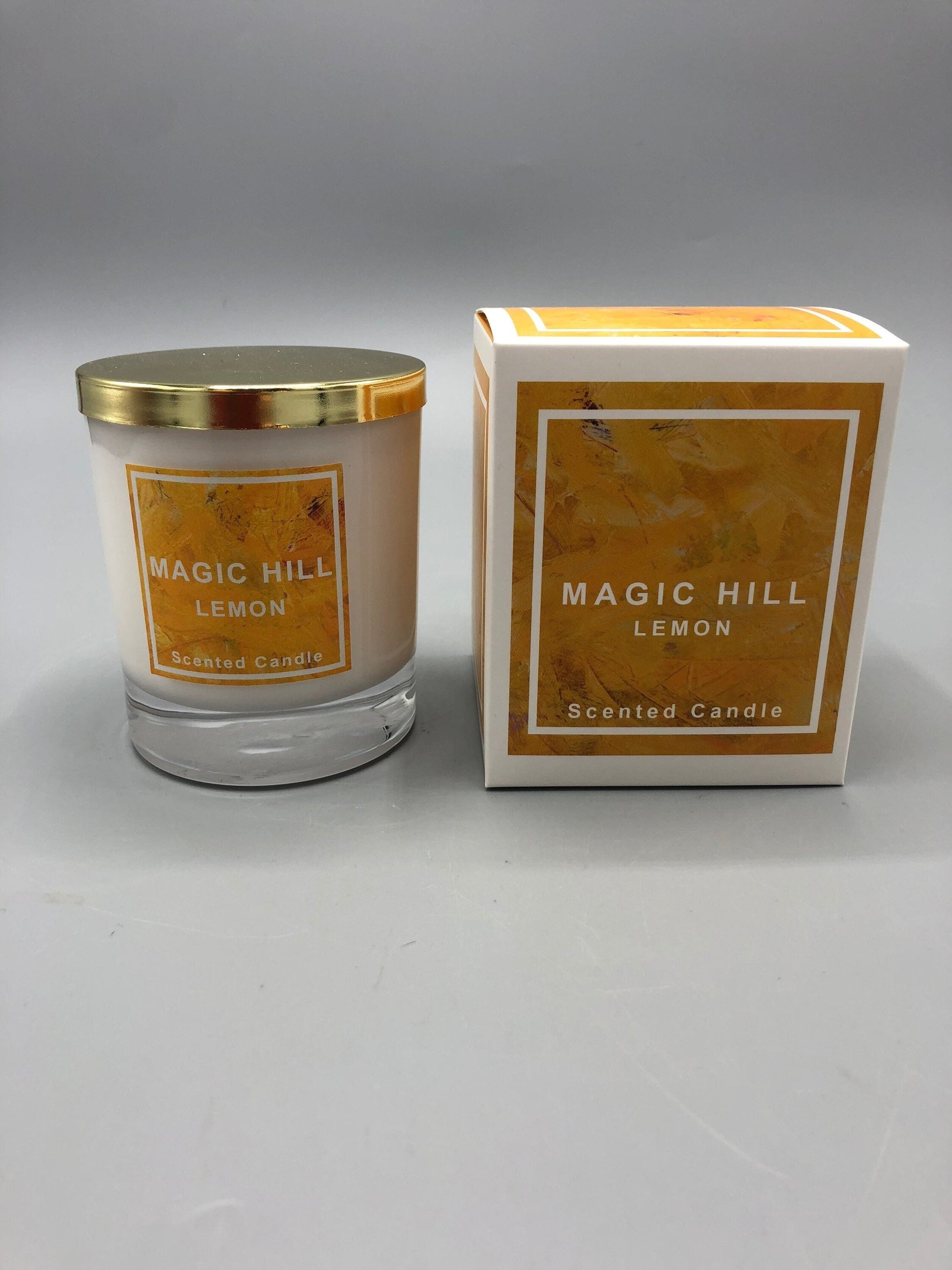 Hand poured Coconut LEMON Scented Candle by Magic Hill