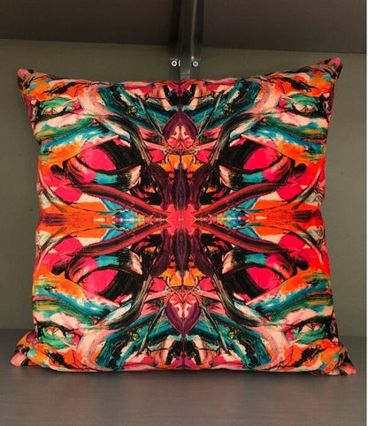 Bruce Mishell Contemporary Kaleidoscope Velvet Pillow