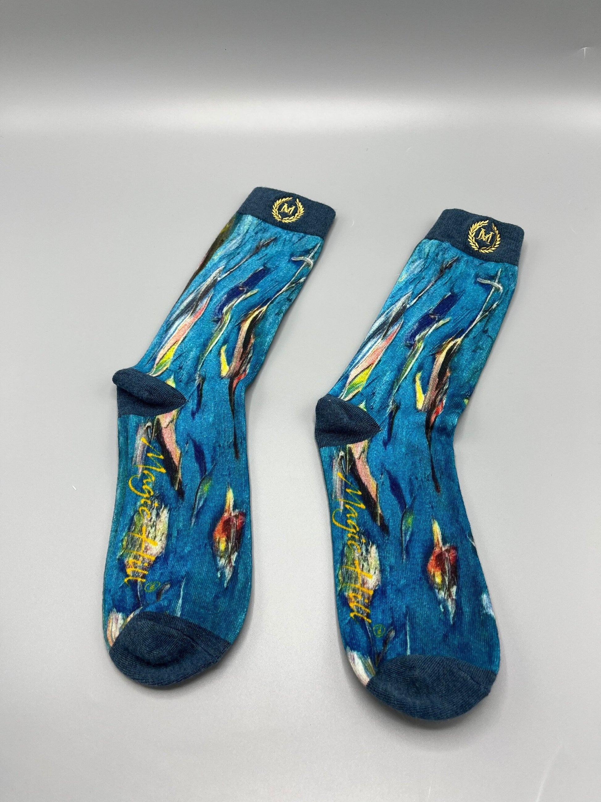 Bruce Mishell’s “The Birds” Casual Sock 100% cotton perfect for the summer or winter. Feels great on the skin.