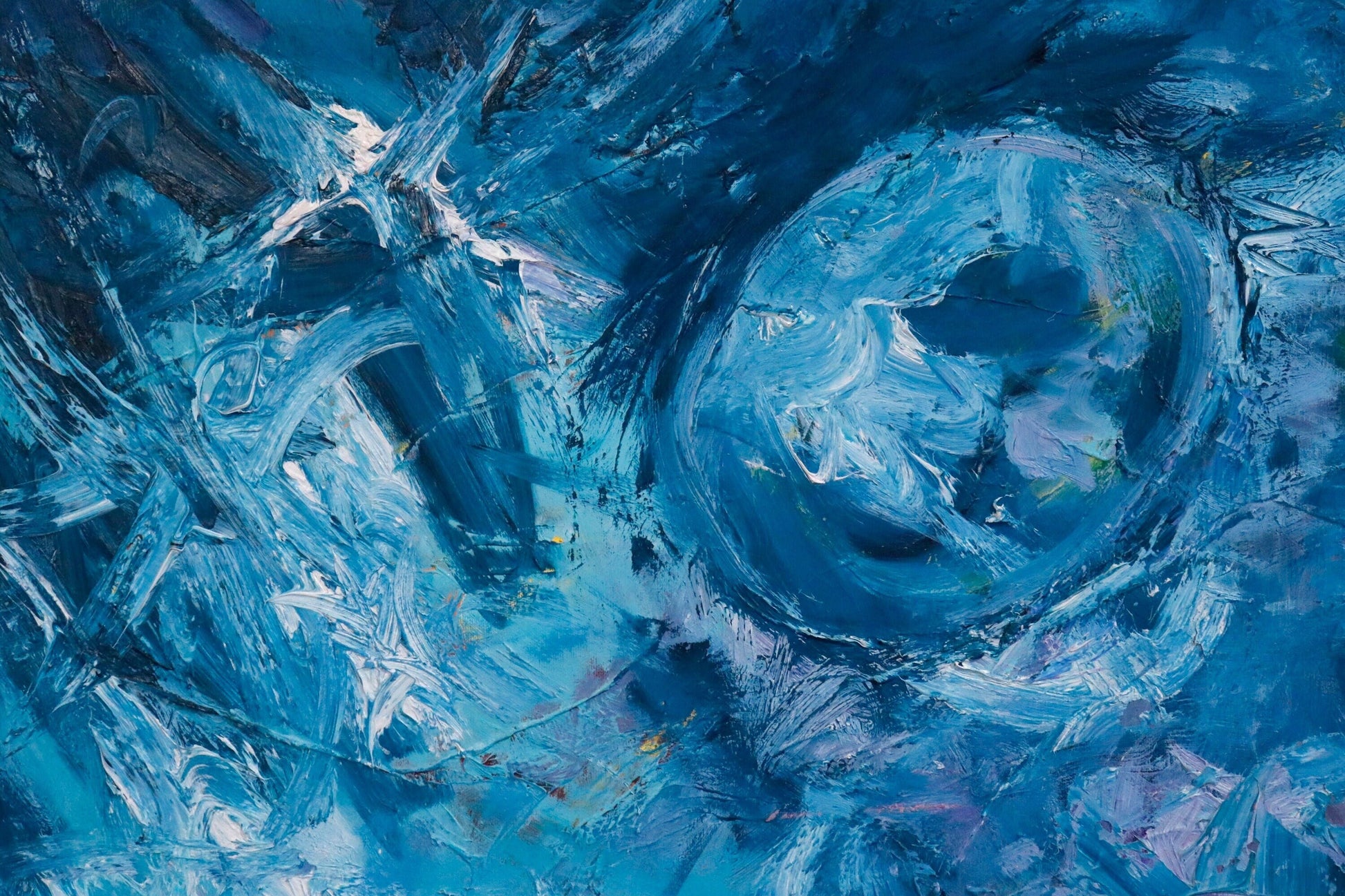 Oil on Canvas by Bruce Mishell Titled “Blue Moon”