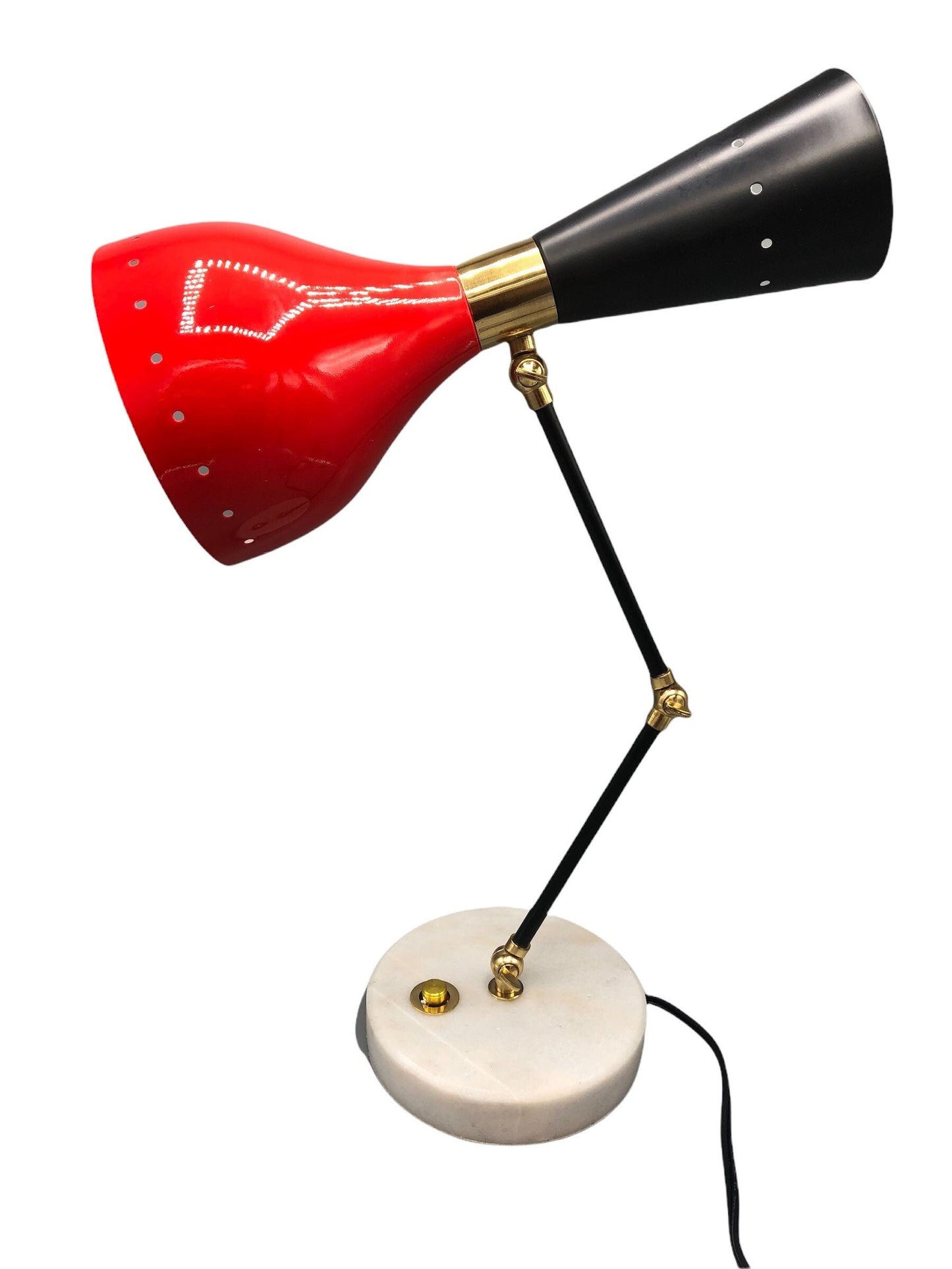 Modern Brass adjustable desk lamp with marble base