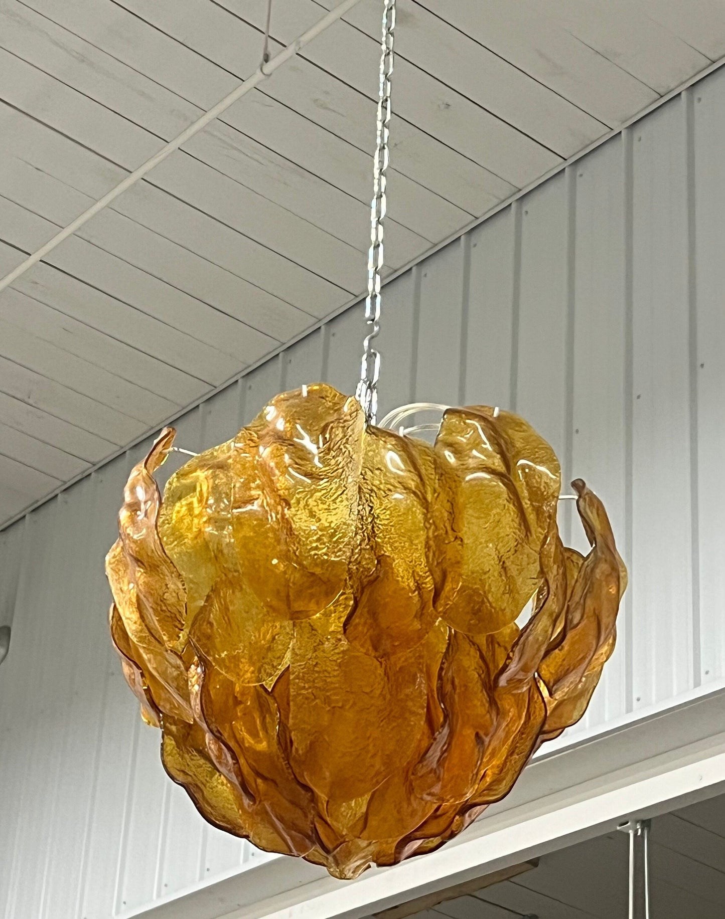 Mid-Century italien Amber Chandalier 1960&#39;s