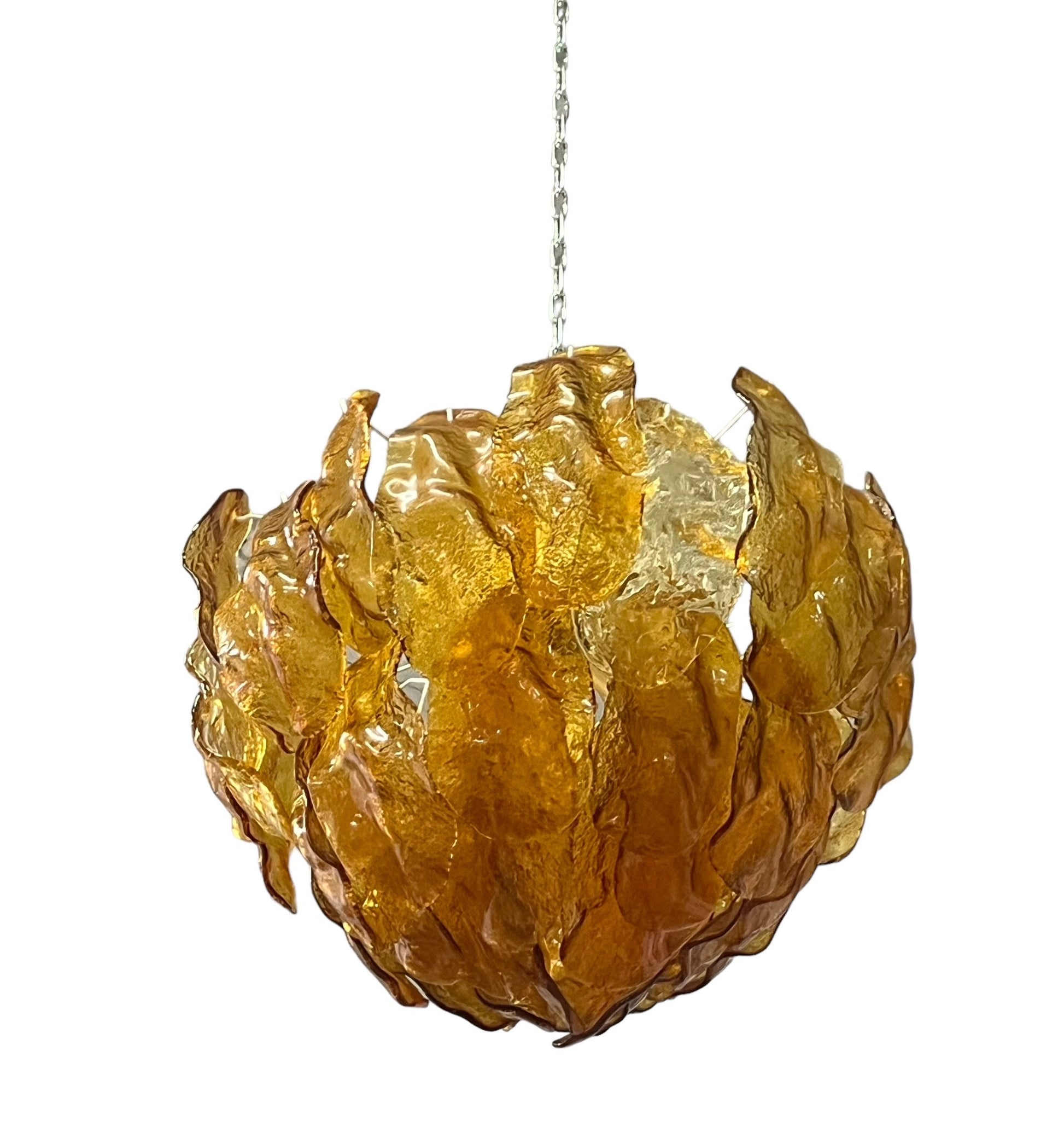 Mid-Century italien Amber Chandalier 1960's