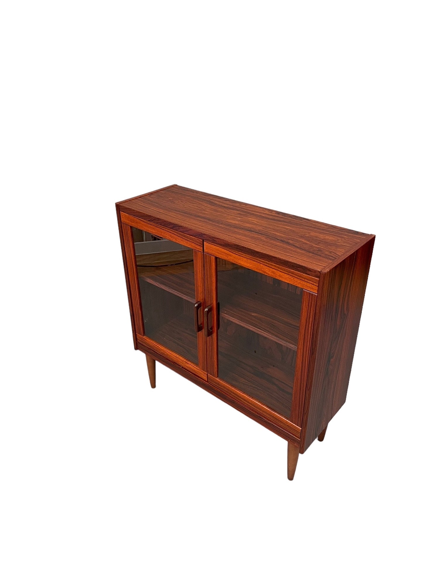 Mid-Century Rosewood Glass Cabinet