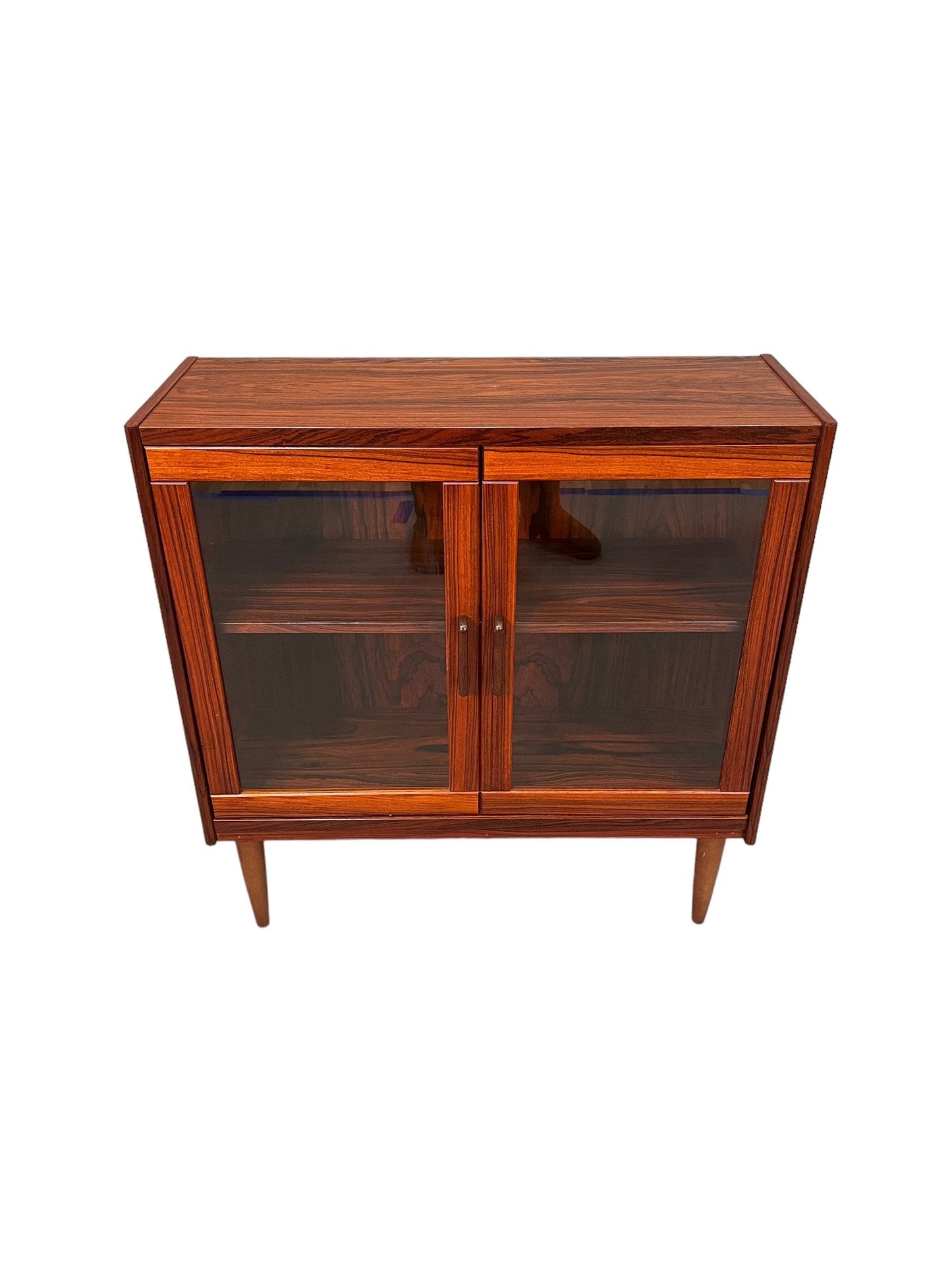 Mid-Century Rosewood Glass Cabinet