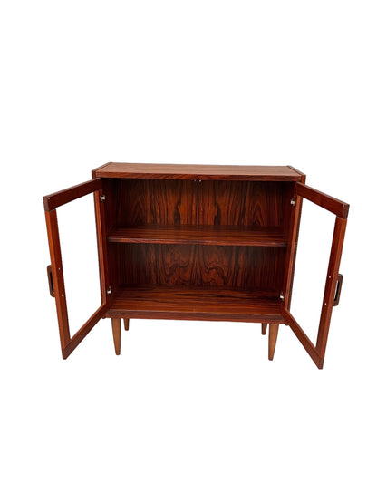 Mid-Century Rosewood Glass Cabinet