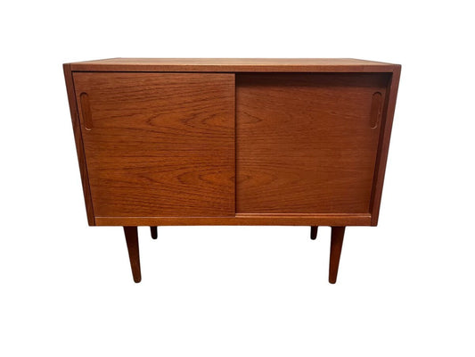 Mid-Century Modern Teak Sliding Doors Cabinet 1960's