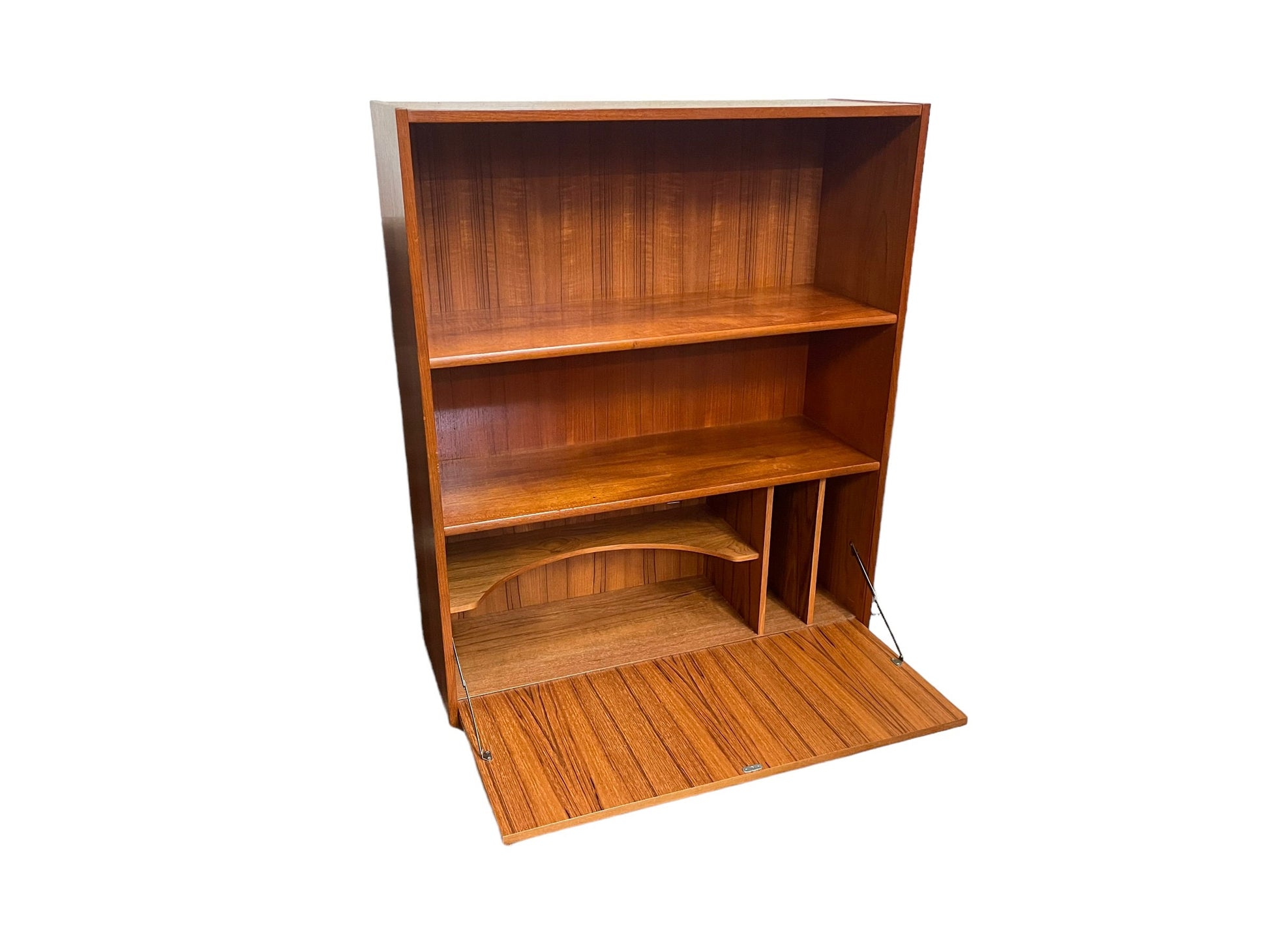 Mid-Century Modern Teak bookcase with lower cabinet