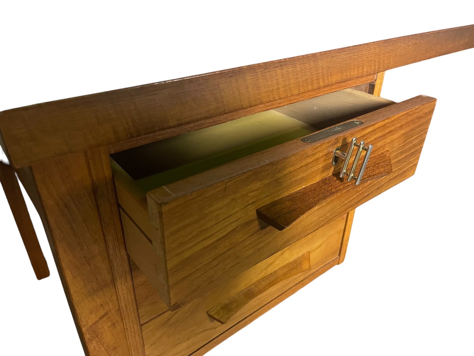 Mid-Century Modern teak Desk with 3 drawers 1960's
