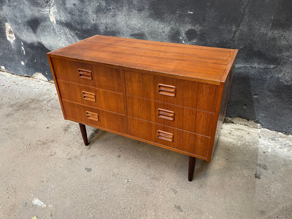 Mid Century Teak Dresser With (6) drawers by Niels J Torso