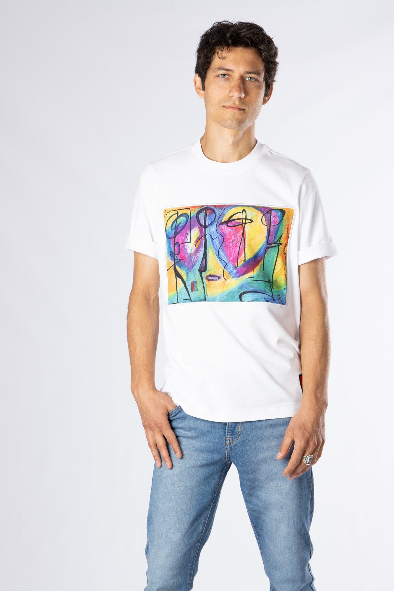 Magic Hill exclusive design with "Bruce Mishell" artwork printed on a Pima 100% cotton T-shirt