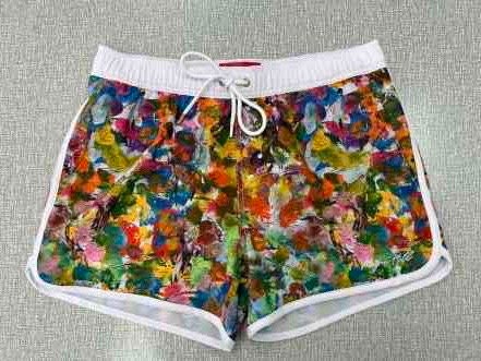 Men short swimwear with Bruce Mishell Art Work