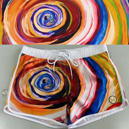 Men short swimwear with Bruce Mishell Art Work