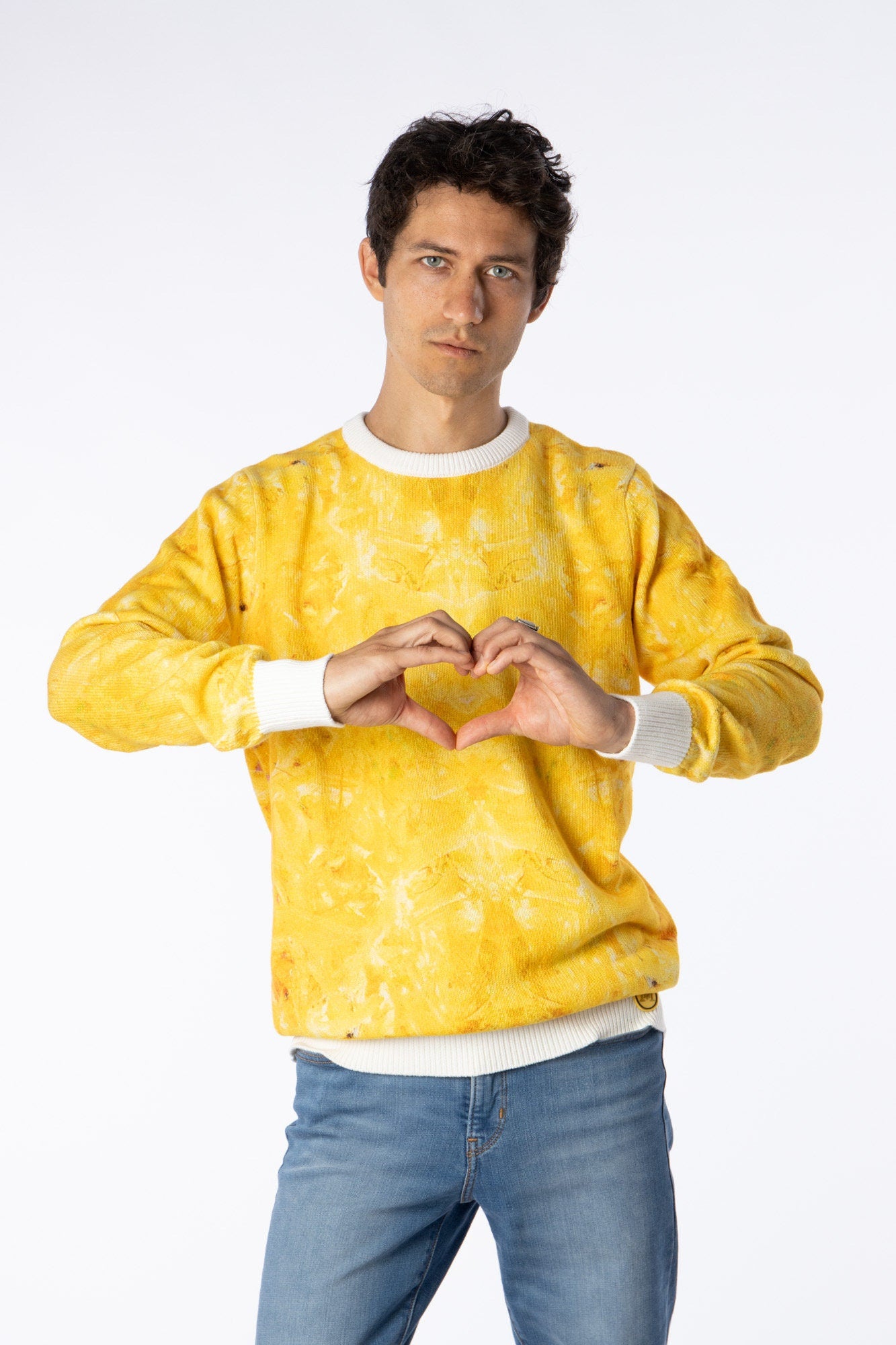 Yellow Mellow Pima Cotton Sweater by Bruce Mishell