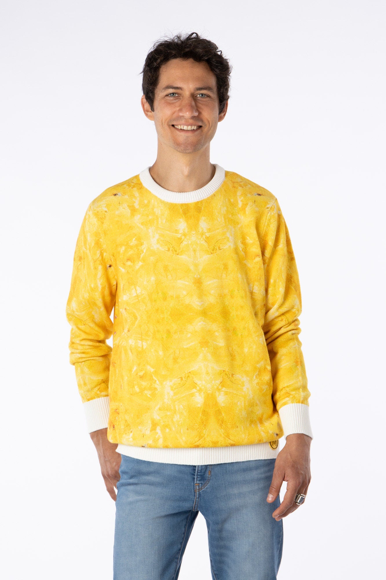 Yellow Mellow Pima Cotton Sweater by Bruce Mishell