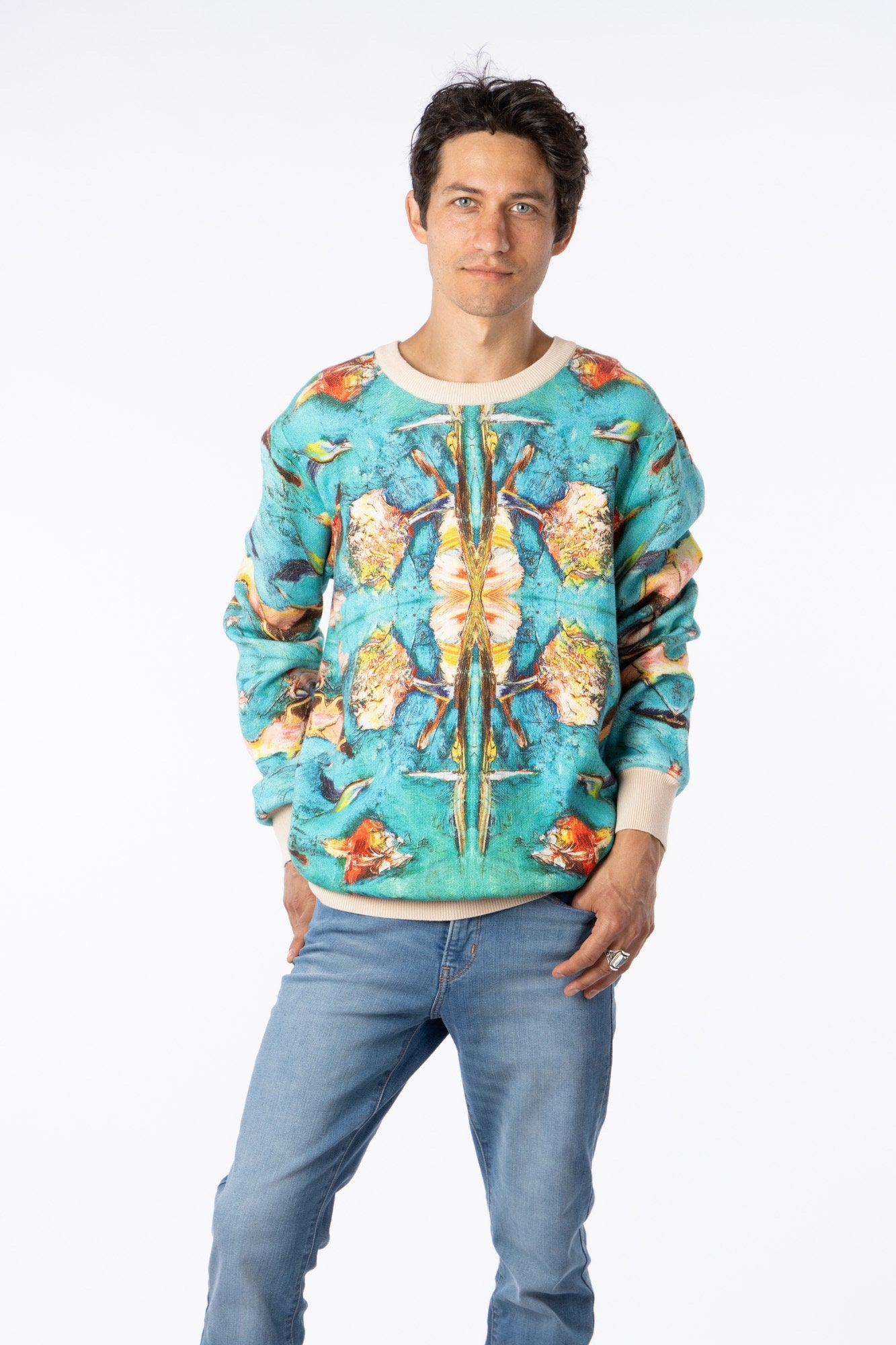 The Birds Pima Cotton sweater by Bruce Mishell