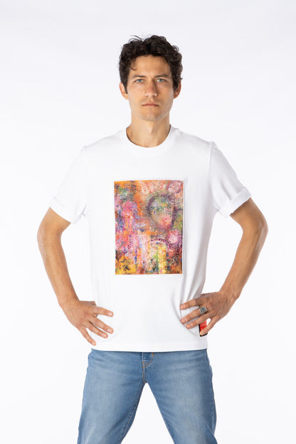 Magic Hill Exclusive Design With "Bruce Mishell" titled “I Am That I Am” Artwork Printed on Pima 100% Cotton