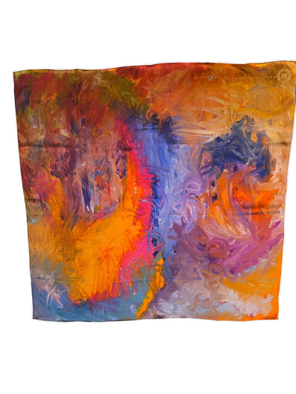 Silk scarf Handmade Custom Design 100% Mulberry Silk Scarf Made Exclusively for Magic Hill! Inspired by original art by Bruce Mishell