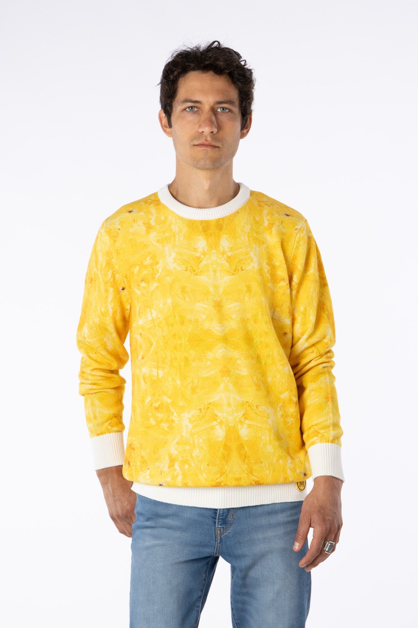 Yellow Mellow Pima Cotton Sweater by Bruce Mishell