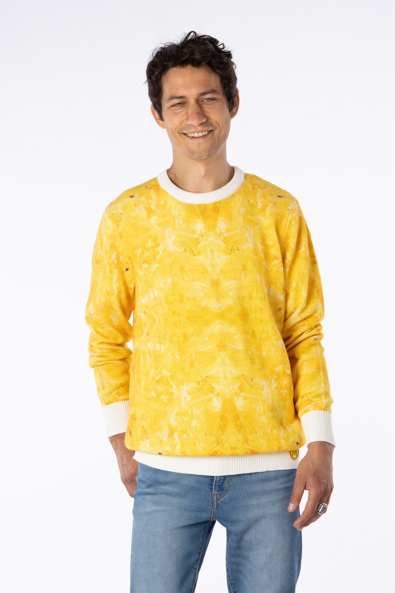 Yellow Mellow Pima Cotton Sweater by Bruce Mishell