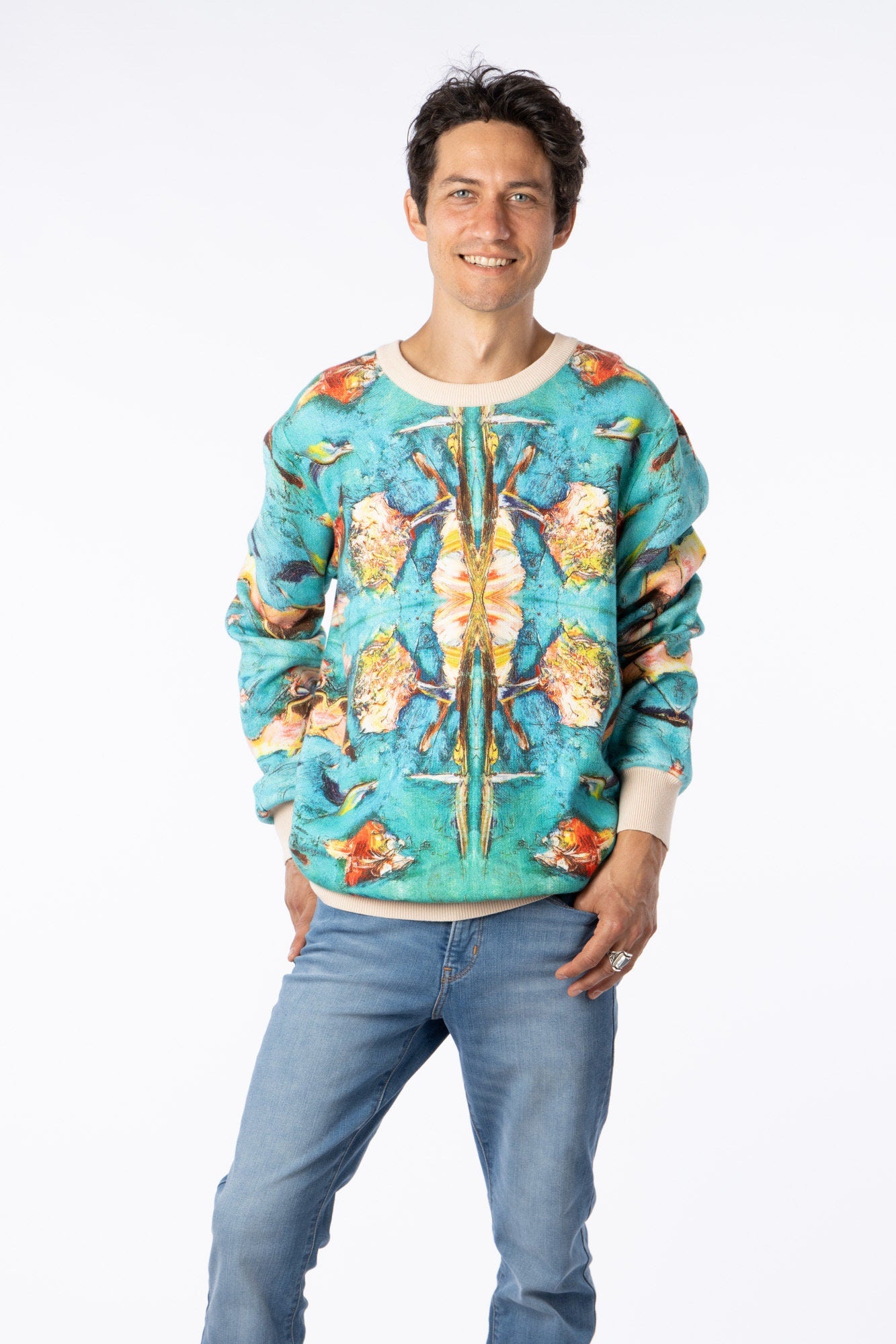 The Birds Pima Cotton sweater by Bruce Mishell