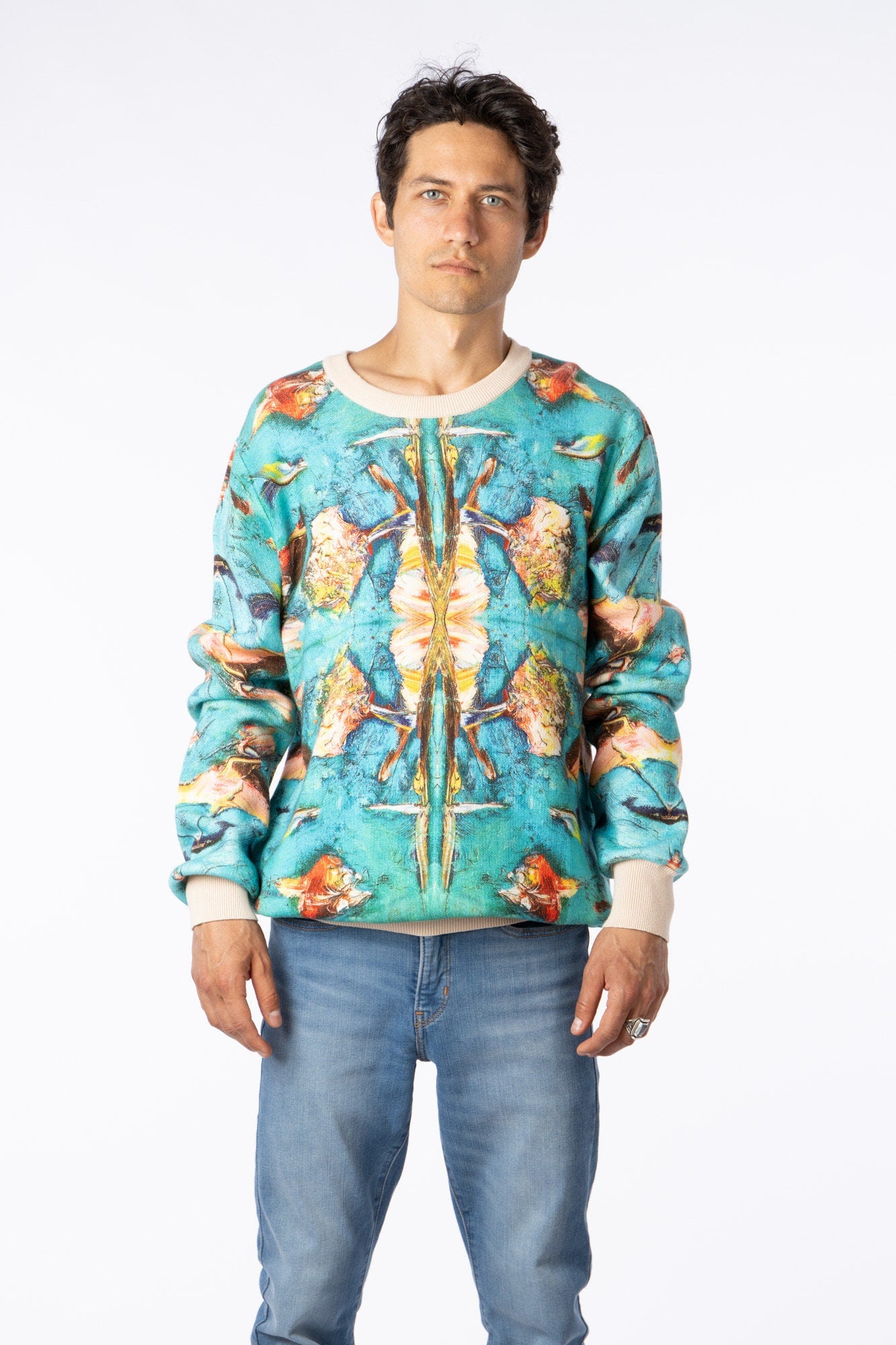 The Birds Pima Cotton sweater by Bruce Mishell