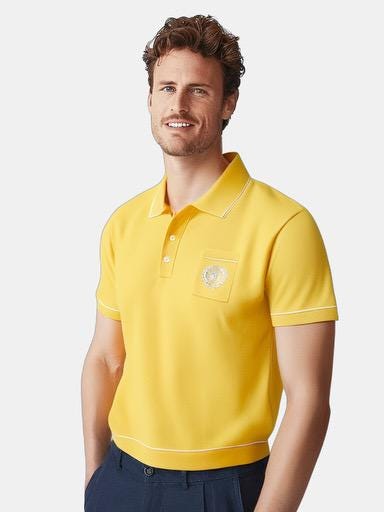 Retro Polo Shirt Yellow