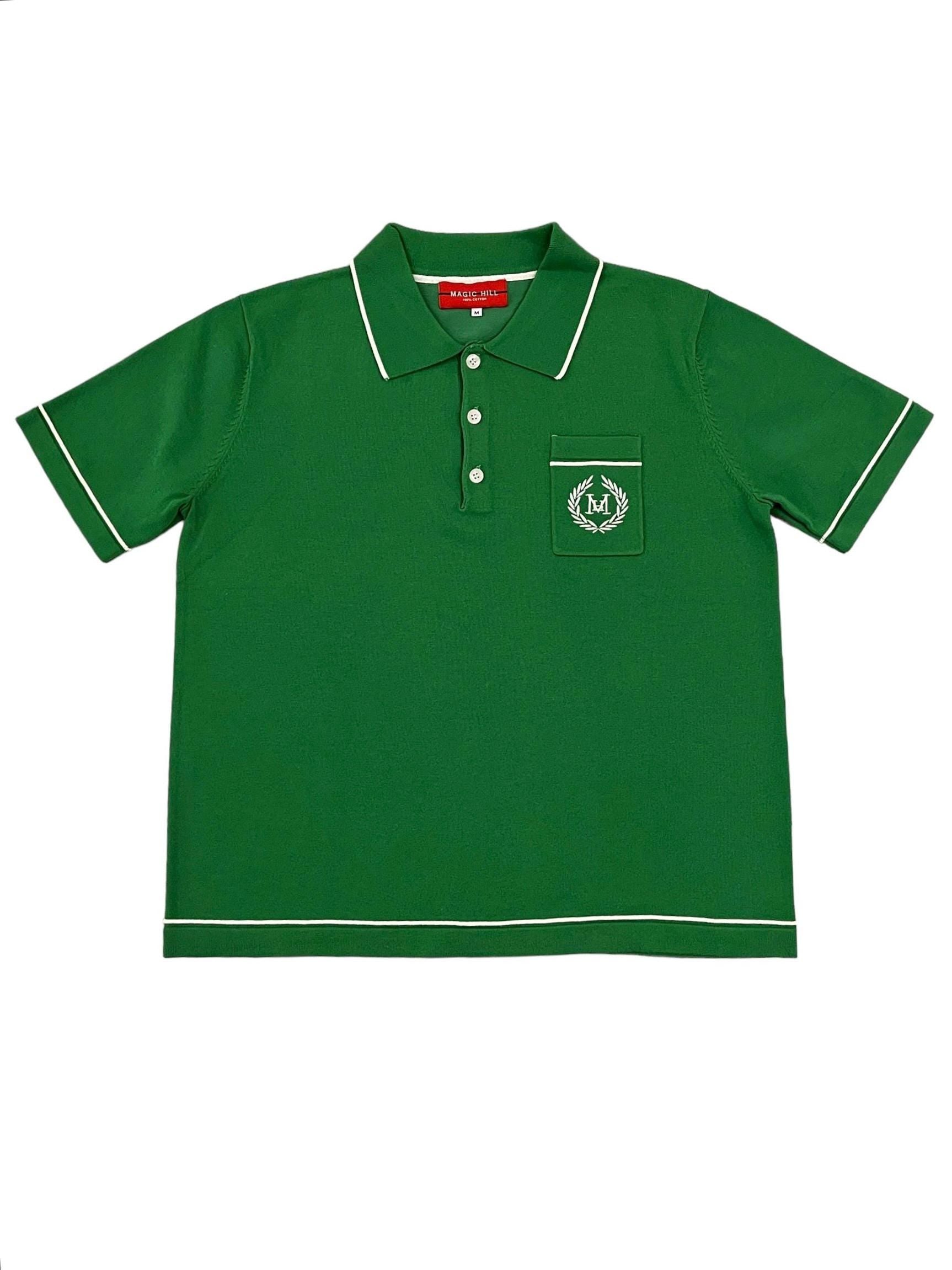 Polo button Shirt 100% cotton in green