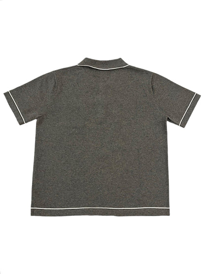 Polo button Shirt 100% cotton in gray